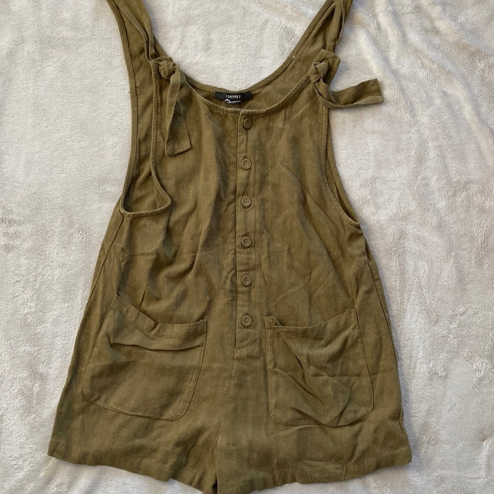 Forever 21 Linen Overalls